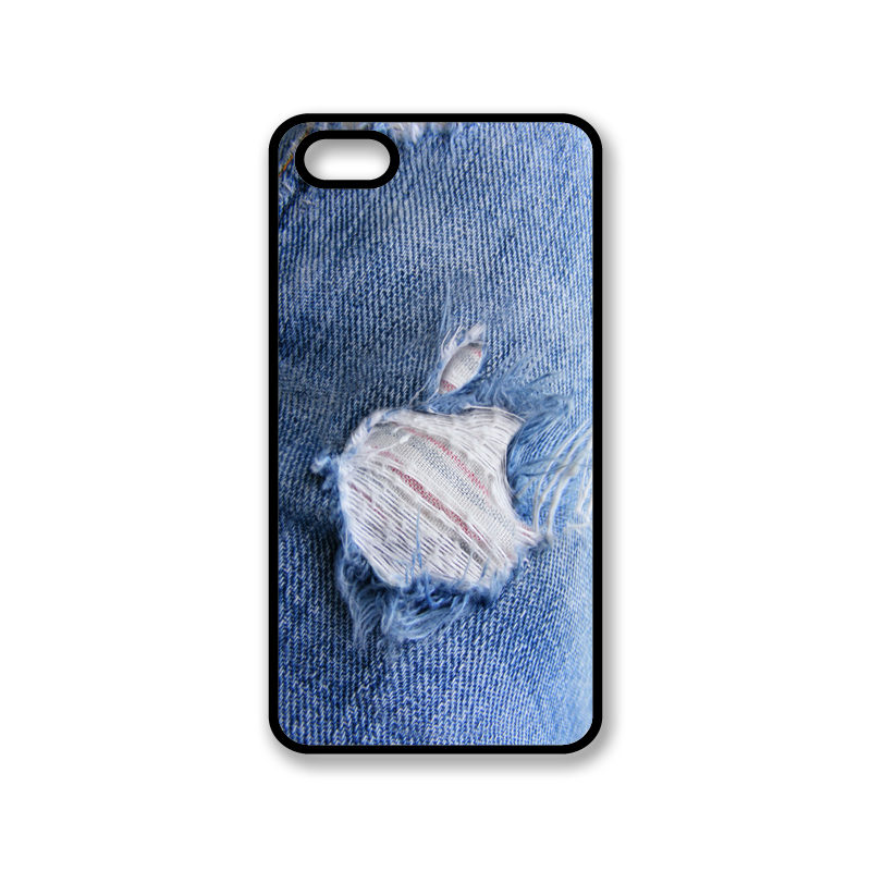 Hard Case For Iphone 4 Iphone 4s Denim Effect Design With Logo Hard Cover